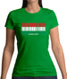 Hungary Barcode Style Flag Womens T-Shirt