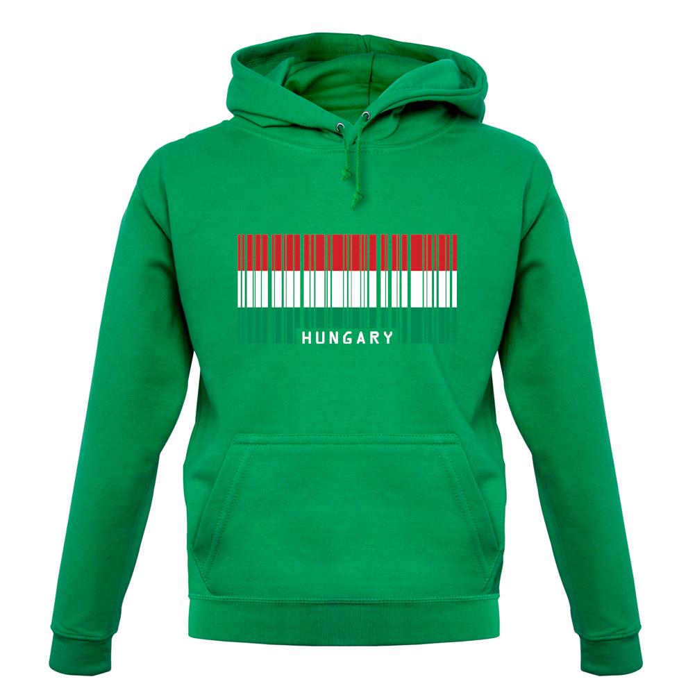 Hungary Barcode Style Flag unisex hoodie
