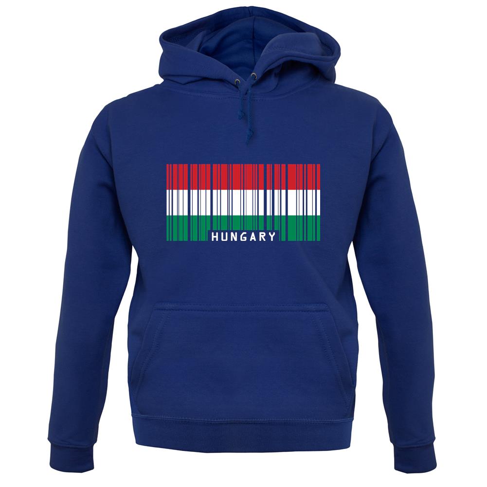 Hungary Barcode Style Flag unisex hoodie