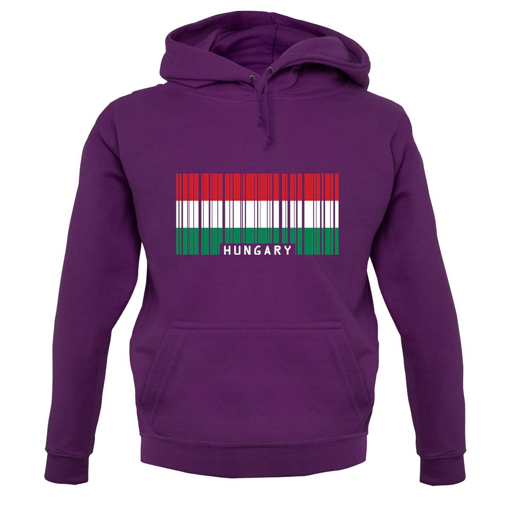 Hungary Barcode Style Flag unisex hoodie
