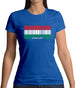 Hungary Barcode Style Flag Womens T-Shirt