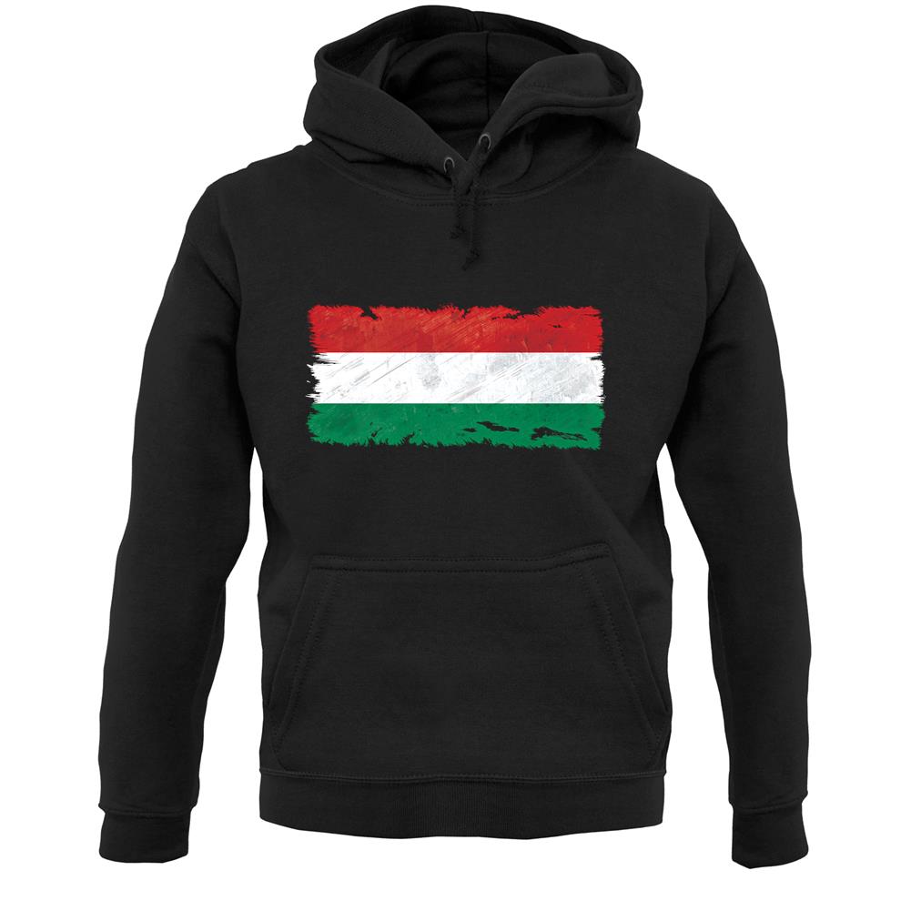 Hungary Grunge Style Flag Unisex Hoodie