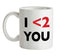 I <2 You Ceramic Mug