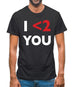 I <2 You Mens T-Shirt