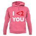 I <2 You unisex hoodie