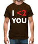 I <2 You Mens T-Shirt