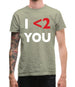 I <2 You Mens T-Shirt