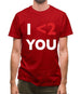 I <2 You Mens T-Shirt