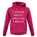 I Want To Nap Tomorrow unisex hoodie