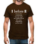 I Before E Mens T-Shirt