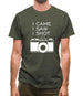 I Came I Saw I Shot Mens T-Shirt