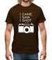 I Came I Saw I Shot Mens T-Shirt