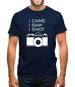 I Came I Saw I Shot Mens T-Shirt