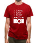 I Came I Saw I Shot Mens T-Shirt