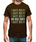 I Hate Golf Mens T-Shirt