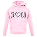 I Love U (Pixels) unisex hoodie