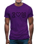 I Love U (Pixels) Mens T-Shirt
