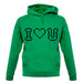 I Love U (Pixels) unisex hoodie