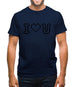 I Love U (Pixels) Mens T-Shirt