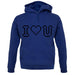 I Love U (Pixels) unisex hoodie