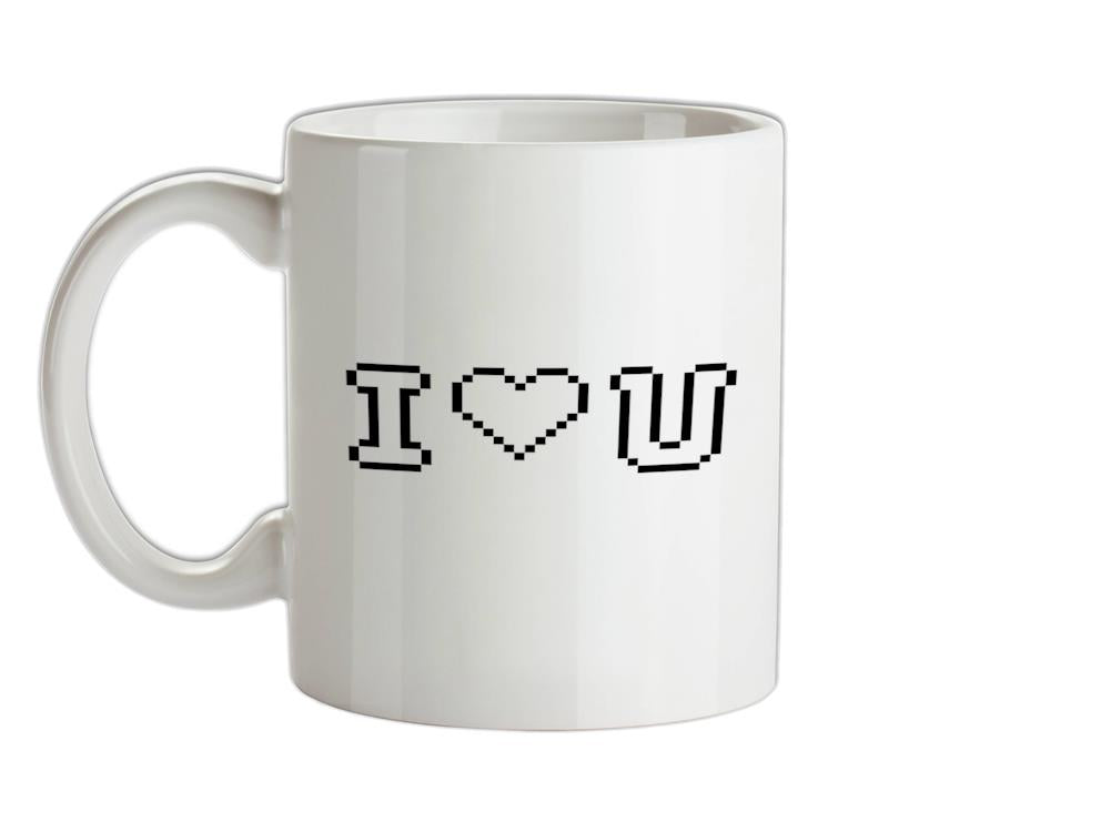 I Love U (Pixels) Ceramic Mug