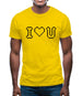 I Love U (Pixels) Mens T-Shirt