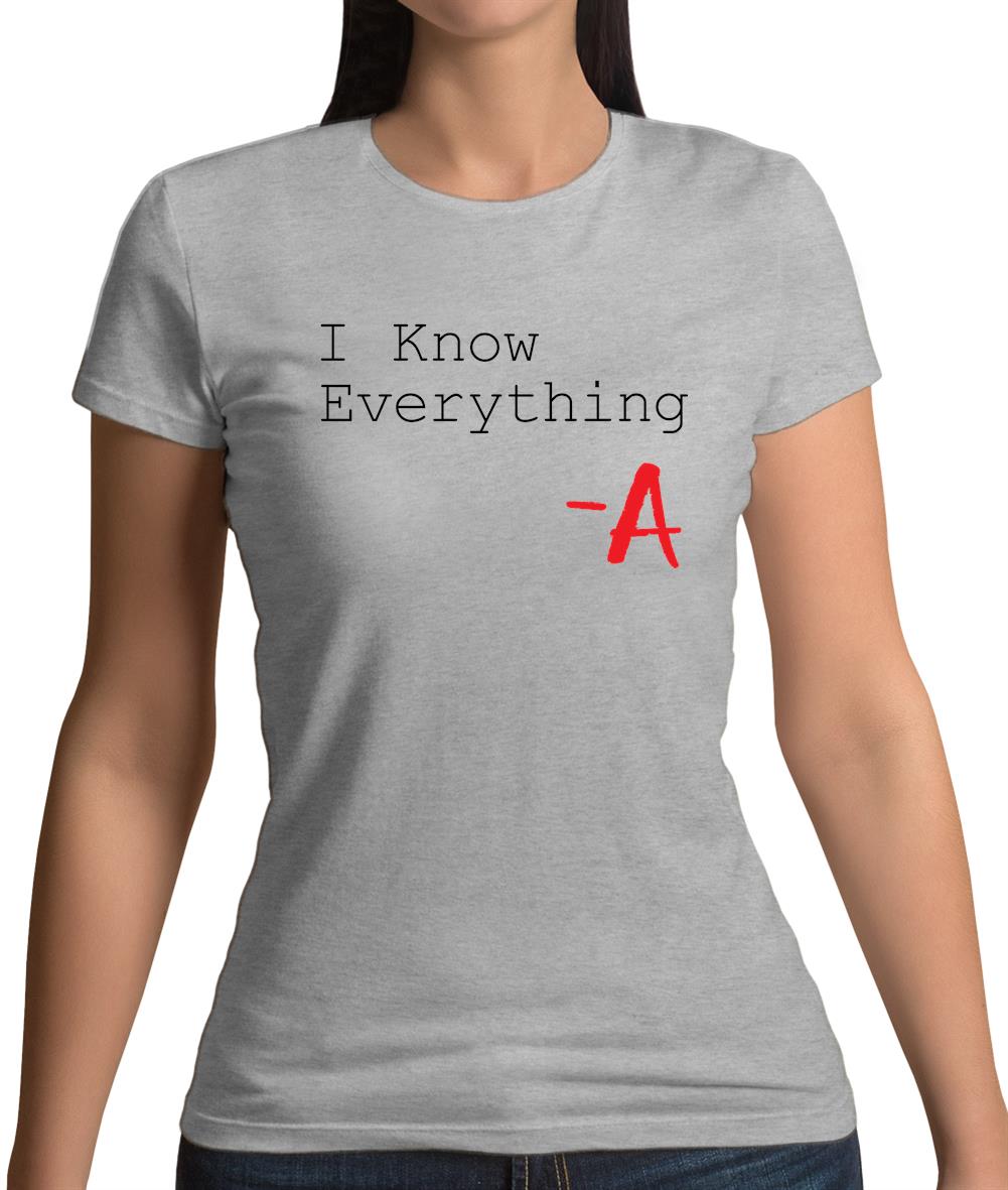 I Know Everything Womens T-Shirt