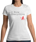 I Know Everything Womens T-Shirt