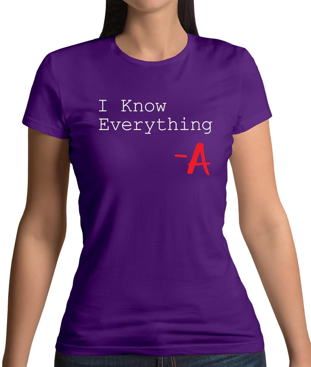 I Know Everything Womens T-Shirt