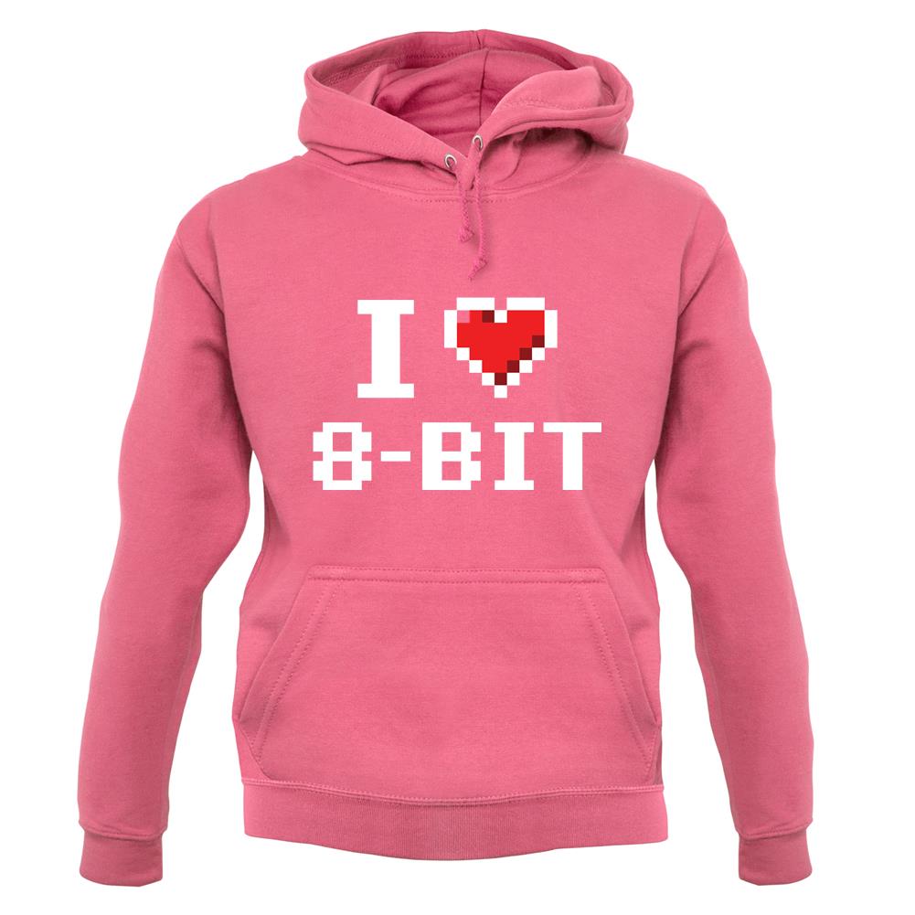 I Love 8-Bit unisex hoodie