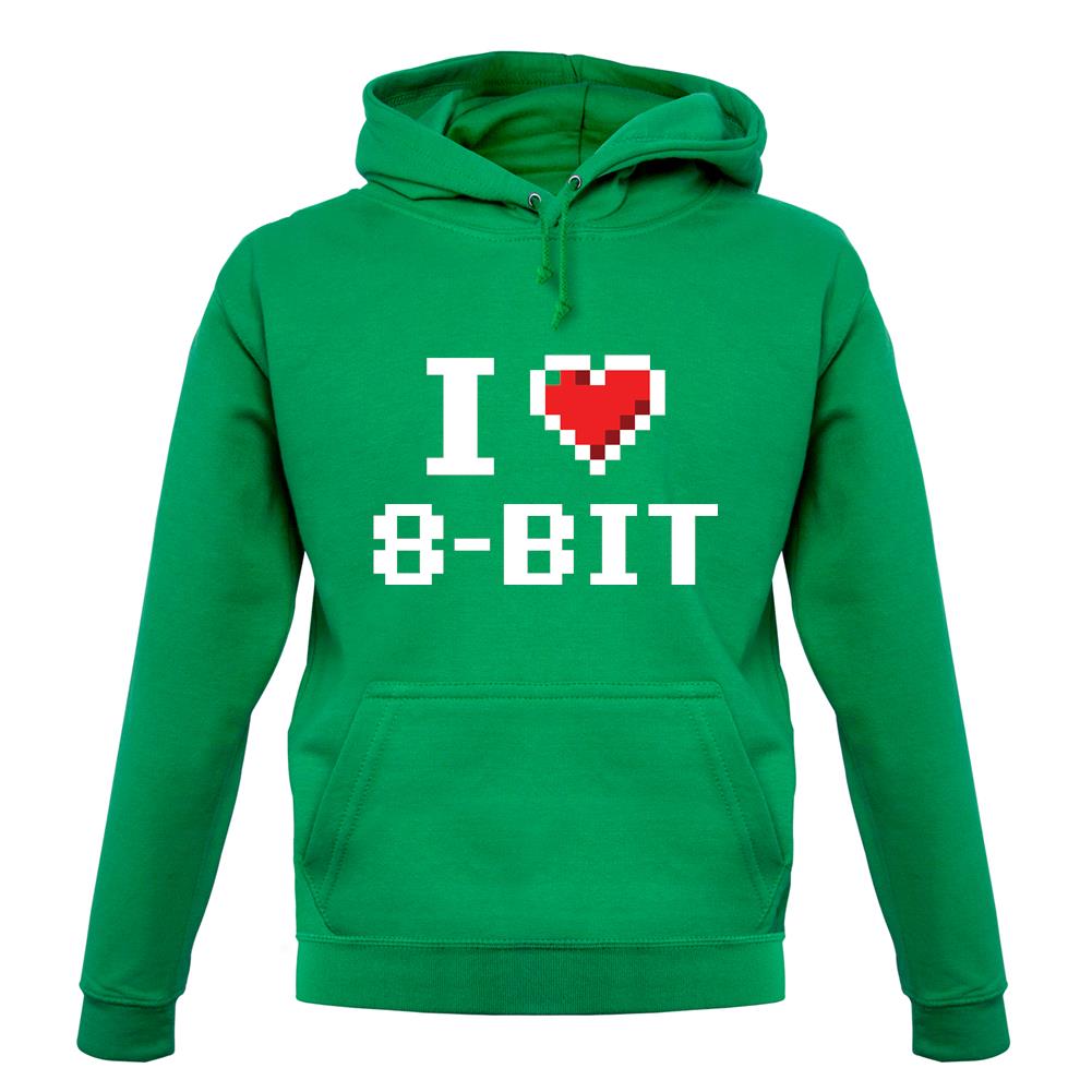 I Love 8-Bit unisex hoodie
