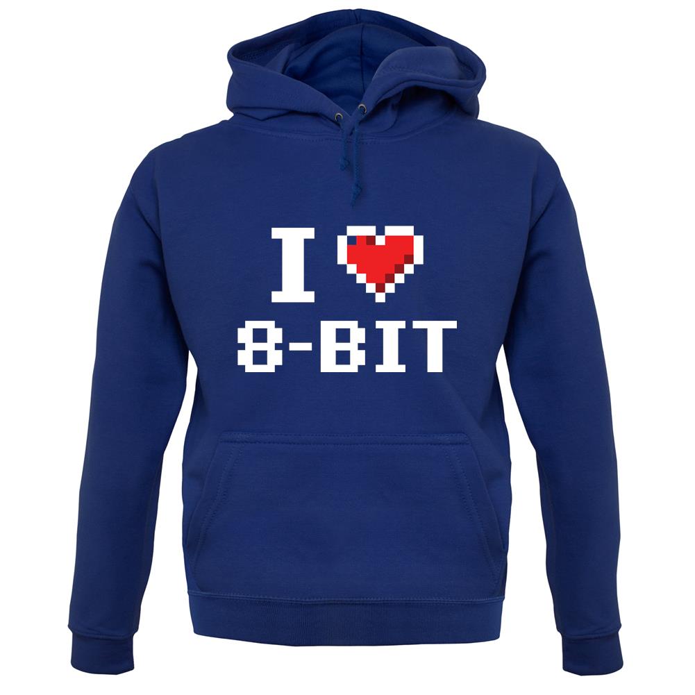 I Love 8-Bit unisex hoodie