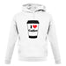 I Love Coffee unisex hoodie