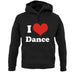 I Love Dance unisex hoodie