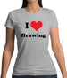 I Love Drawing Womens T-Shirt