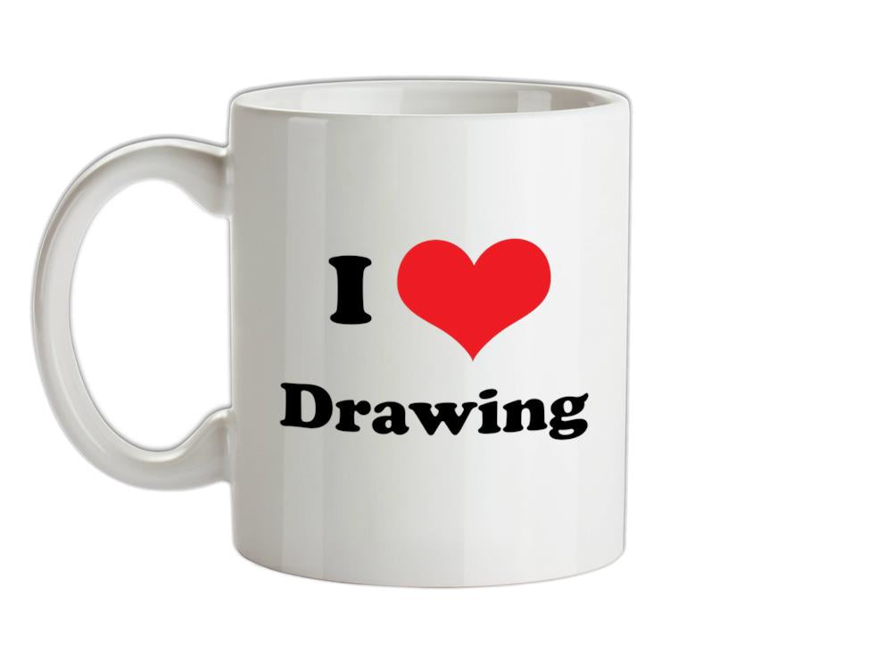 I Love Drawing Ceramic Mug
