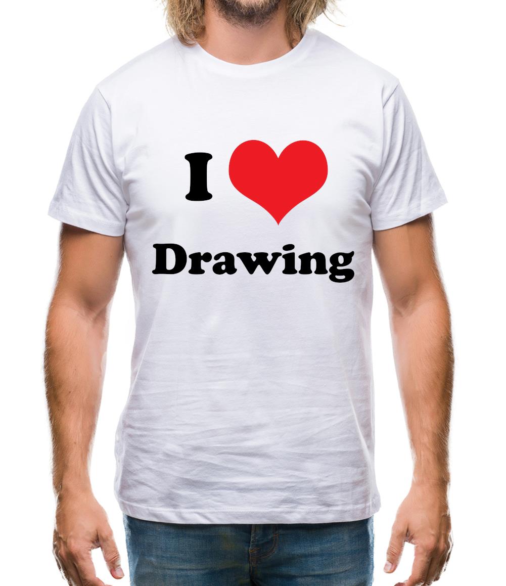 I Love Drawing Mens T-Shirt