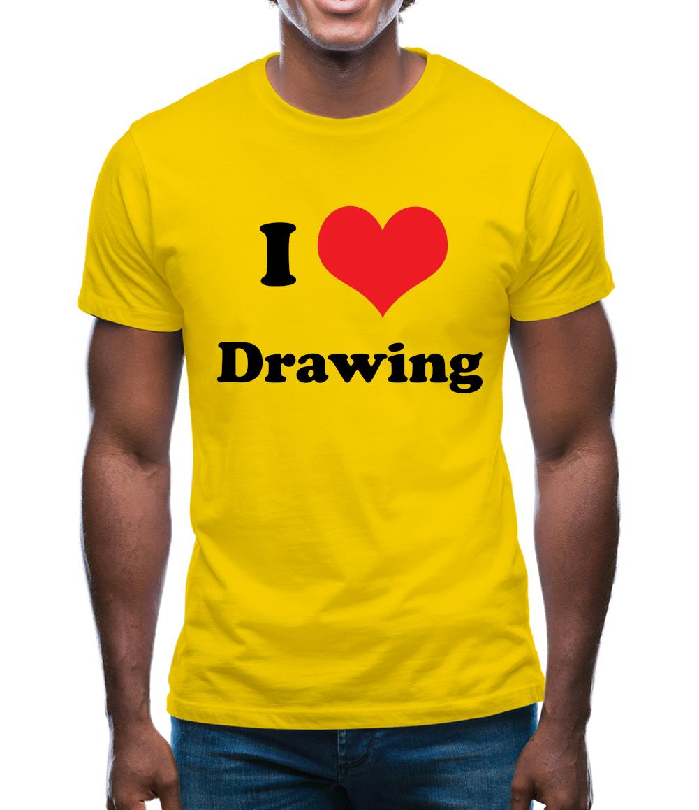 I Love Drawing Mens T-Shirt