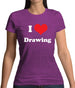 I Love Drawing Womens T-Shirt