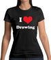 I Love Drawing Womens T-Shirt