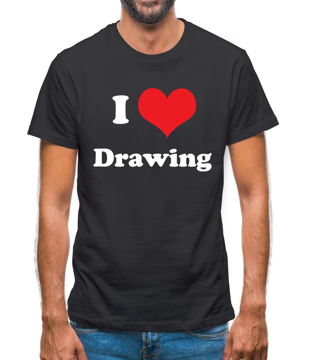 I Love Drawing Mens T-Shirt