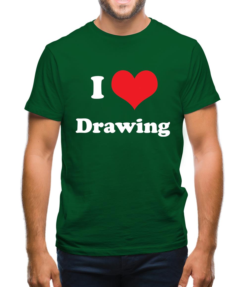 I Love Drawing Mens T-Shirt