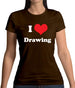 I Love Drawing Womens T-Shirt