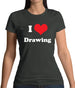 I Love Drawing Womens T-Shirt