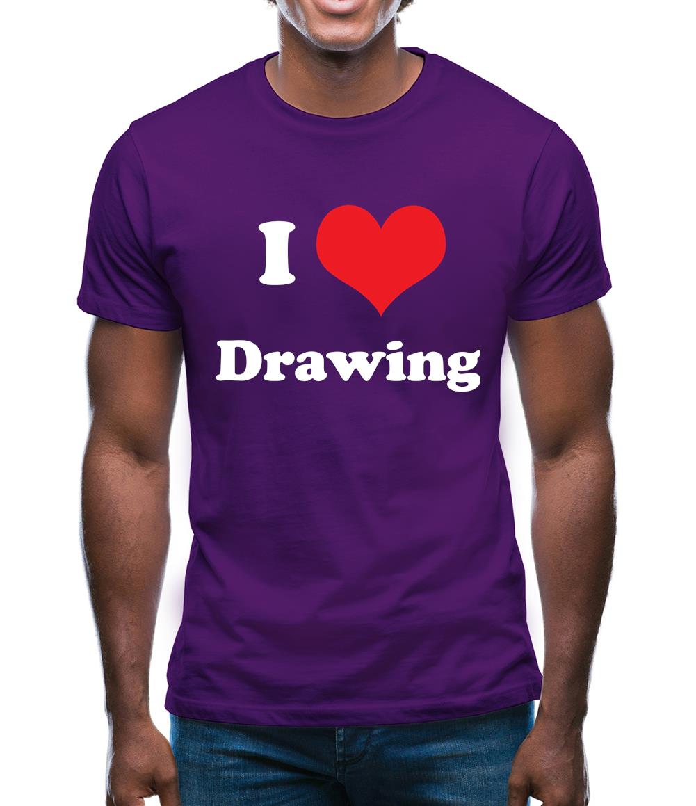 I Love Drawing Mens T-Shirt