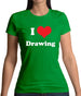 I Love Drawing Womens T-Shirt