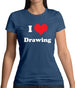 I Love Drawing Womens T-Shirt