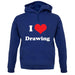I Love Drawing unisex hoodie