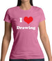 I Love Drawing Womens T-Shirt