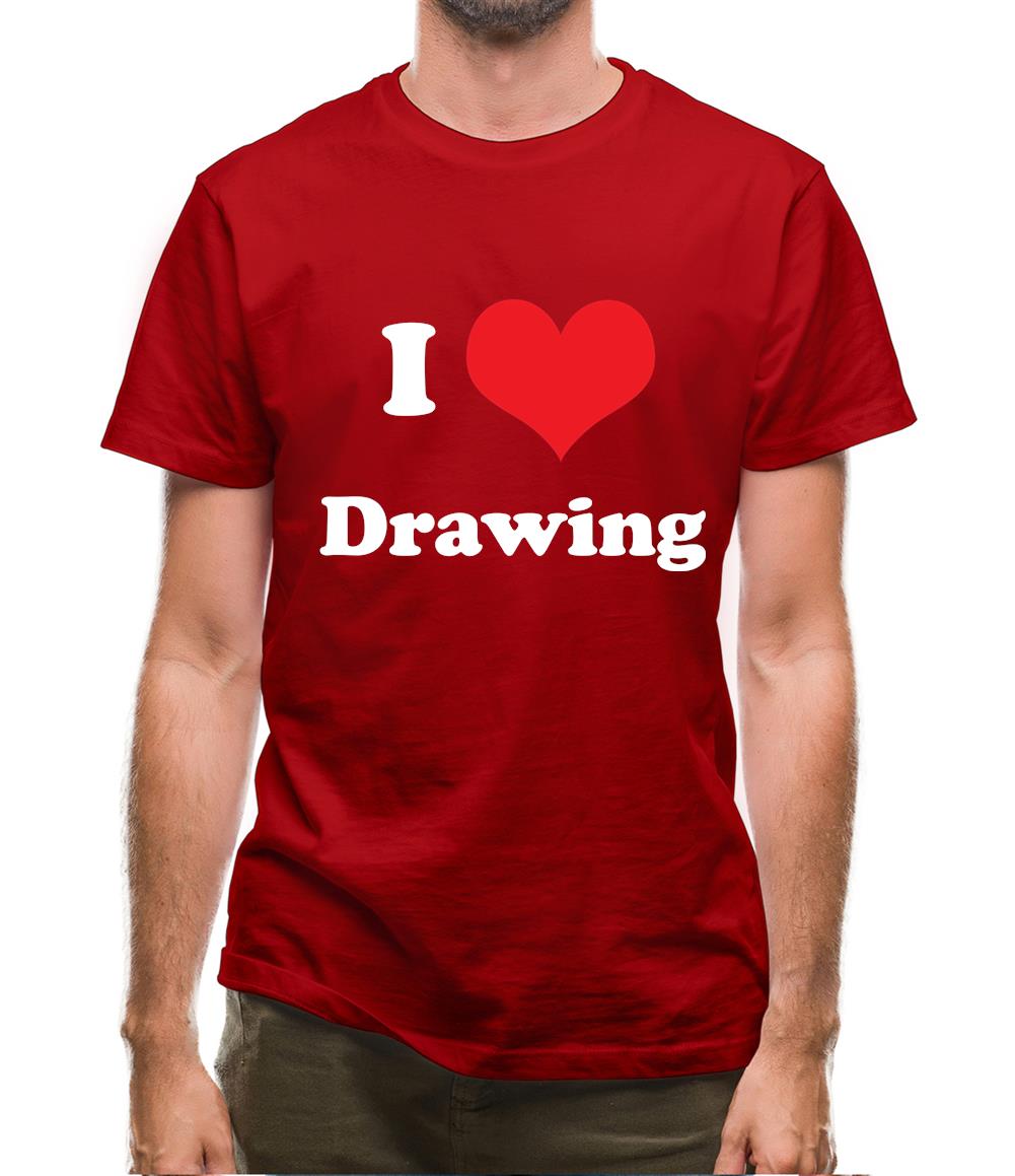 I Love Drawing Mens T-Shirt